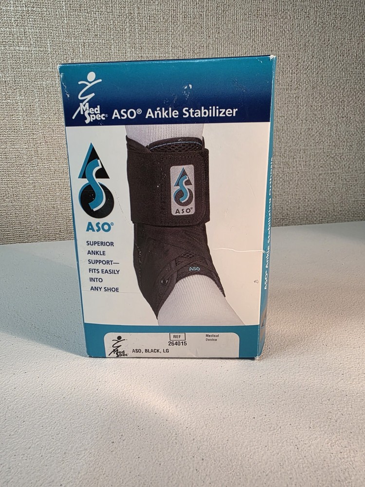 Med Spec 264015 ASO Ankle Stabilizer – Large- Black New in Opened Box