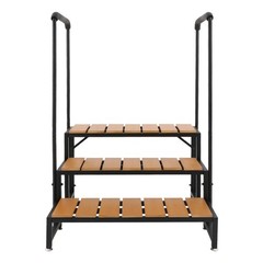 Step Stairs with Dual-handrails Stairs w/Leveling Foot Step Stairs with Detachab