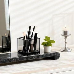 Erongoo Natural Marble Pedestal Stand Marble Tray 4.02 X 15.98 For Kitchen