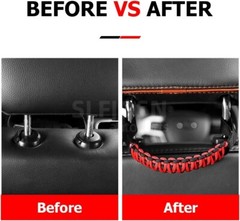 2Pcs Headrest Grab Handles Car Front Rear Seat Back Roll Bar Grip Handles Kit