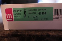 Medi Comfort Thigh, Petite, Lace Top-Band, CT, (Size: II) 20-30mmHg Natural