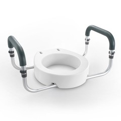 VEVOR Raised Toilet Seat 3.5″ Raised 300lbs for Round Toilet w/arms for Elderly