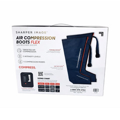Sharper Image Air Compression Boots Flex Leg Recovery System 5 Modes Blue L XL