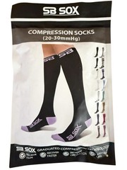 SB SOX compression socks 20-30 MmHg Black And Purple