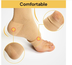 S/M-L/XL Zip Up Compression Socks Open Toe Leg Foot Support 20-30mmHg Men&Women