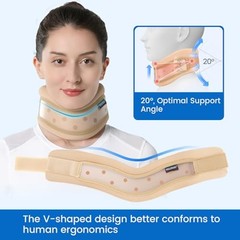 Neck Brace for Neck Pain and Medium (Pack of 1) Dual-purpose Version-Khaki