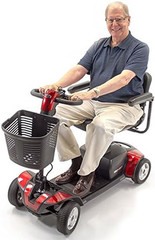 S74 Go-Go Sport 4-Wheel Electric Mobility Scooter for Adults with Free Accessor