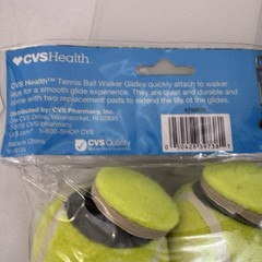 CVS HEALTH Walker Tennis Balls for Balance & Stability Natural Rubber Latex