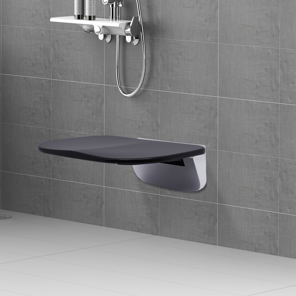 14″ Folding Shower Seat Wall Mounted Bench Modern Bathroom Shower Stool 440LBS