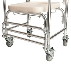 4 in 1 Commode Chair 300lbs Aluminum Shower Wheelchair Bath Seat Medical Elderly
