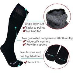Extra Large Wide Calf Compression Socks, Cotton Blend