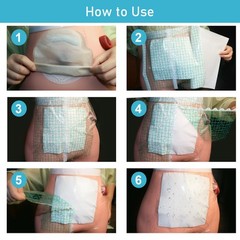 KONWEDA 25 Pcs Waterproof Ostomy Bag Shower Cover 25 Piece Set, Transparent