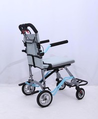 Lightweight Folding Alloy Wheelchair for Seniors Portable Mobility Aid Handbrake