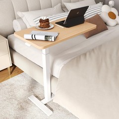 Romoon Over Bed Bedside Table Wheels Rolling Height Adjustable Desk Mobile