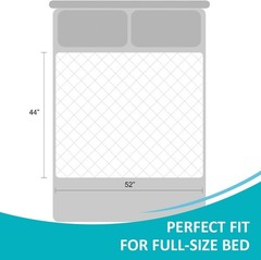 Bed Pads Washable Waterproof ,44″x52″ 2 Pack, Heavy Absorbency Reusable Incon…