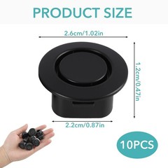 10 Pcs Car Bumper Hole Plugs, 22mm Universal Parking Sensor Delete Caps, Nylon