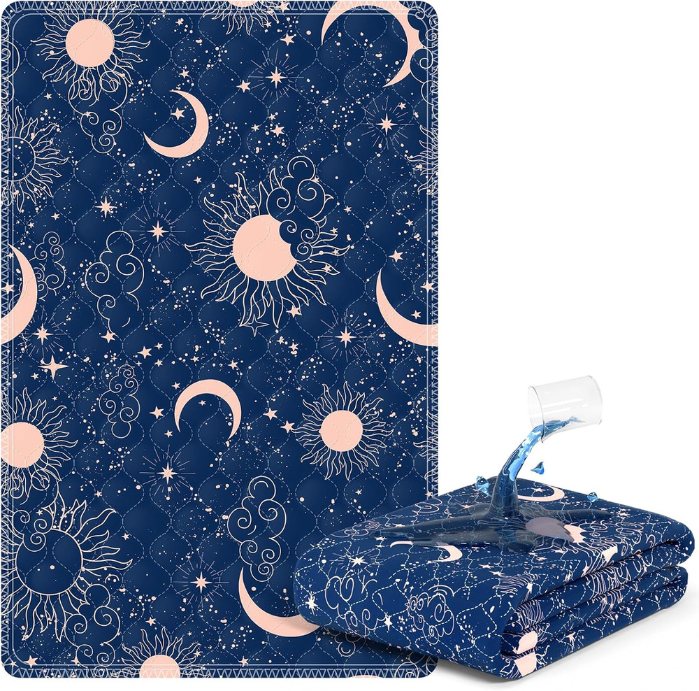 Printed Washable Bed Pads 34″X52″ Reusable Underpads Waterproof Mattress Protect