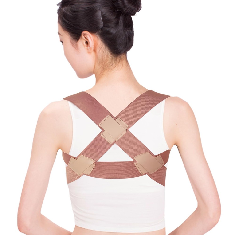 Malloraned Posture Corrector for Women,Invisible Upper Back Brace Small, Pink