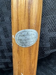 Vintage Brass Duck Mallard Head Wood Cane Walking Stick Top