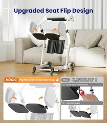 Sit-to-Stand Patient Lift, Mobility Aid with Wheels for Elderly Assistance