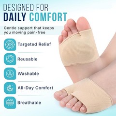 2 Pack For Man Women Fabric Metatarsal Pads Sleeve with Gel Sole Cushion