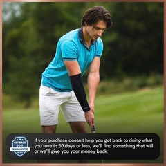 Dr. Frederick’s Original Copper Compression Elbow Sleeve, X-Large, Black