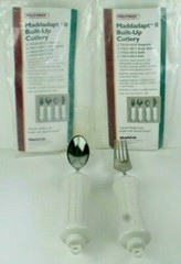 Maddadapt II Built-Up Cutlery Ableware Fork and Spoon Set Large Handle Easy Grip