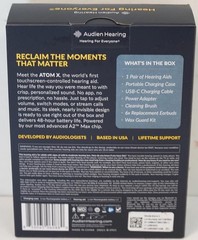 NEW – Audien Hearing Atom X Rechargeable OTC Hearing Aids