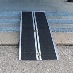 Titan Ramps 7ft Aluminum Multi-Fold Wheelchair Ramp 600 lb 29in Wide