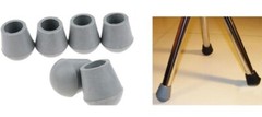 6 Pieces of Folding Rubber Tip for Triangular Stool Crutches 7/8″ – Gray