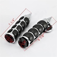 1 Pair Hand Grips Chrome Black-B(with Throttle Assist)