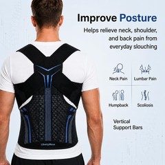 Posture Corrector Back Brace S/M Adustable Upper Lower Back Shoulder Support