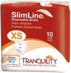 Tranquility SlimLine Briefs Adult Unisex Refastenable Tabs Heavy X-Small 100