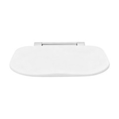 White ABS 90° Folding Shower Seat Bench Wall Mounted Seat Foldable Shower Seat