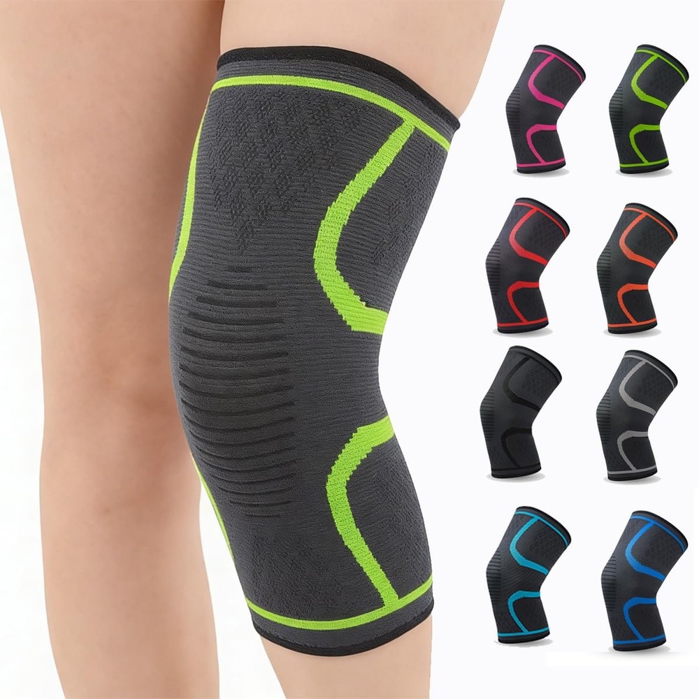fgxdnnm 2-Pack Compression Knee Brace for Women & Men – X-Large, Green