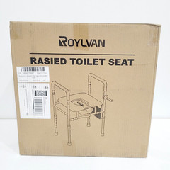 Elevated Toilet Seat Riser w/ Handles 400 lb Support Adjustable Width & Height