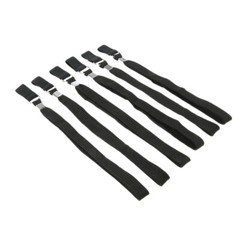 6 Pack Comfort Axis Walking Cane or Stick Stretchable Elastic Wrist Straps Black