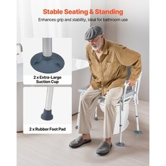 4-in-1 Bedside Commode Chair Raised Toilet Seat 500 lbs Adjustable Height