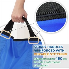 ZHEEYI Multipurpose 43″ x 36″ Positioning Bed Pad with x 36″, Blue