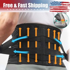 Adjustable Lower Back Brace Lumbar Support Waist Belt For Men Women Pain Relief