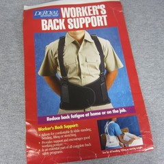 DeRoyal Three-D Worker’s Back Support Size Large BS1000-16 Hip 40-44 Waist 36-40