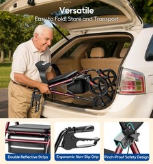 Bluelog Walkers for Seniors Rollator Walkers with Seat, 350lb Capacity with C…