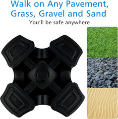 Cane Tips – Heavy Duty Rubbers Self Standing Quad Base Replacement Walking Cane