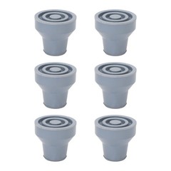 19mm 6pcs Rubber Cane Tips Wear Resistant Stable Heavy Duty Soft Rubber Crutch