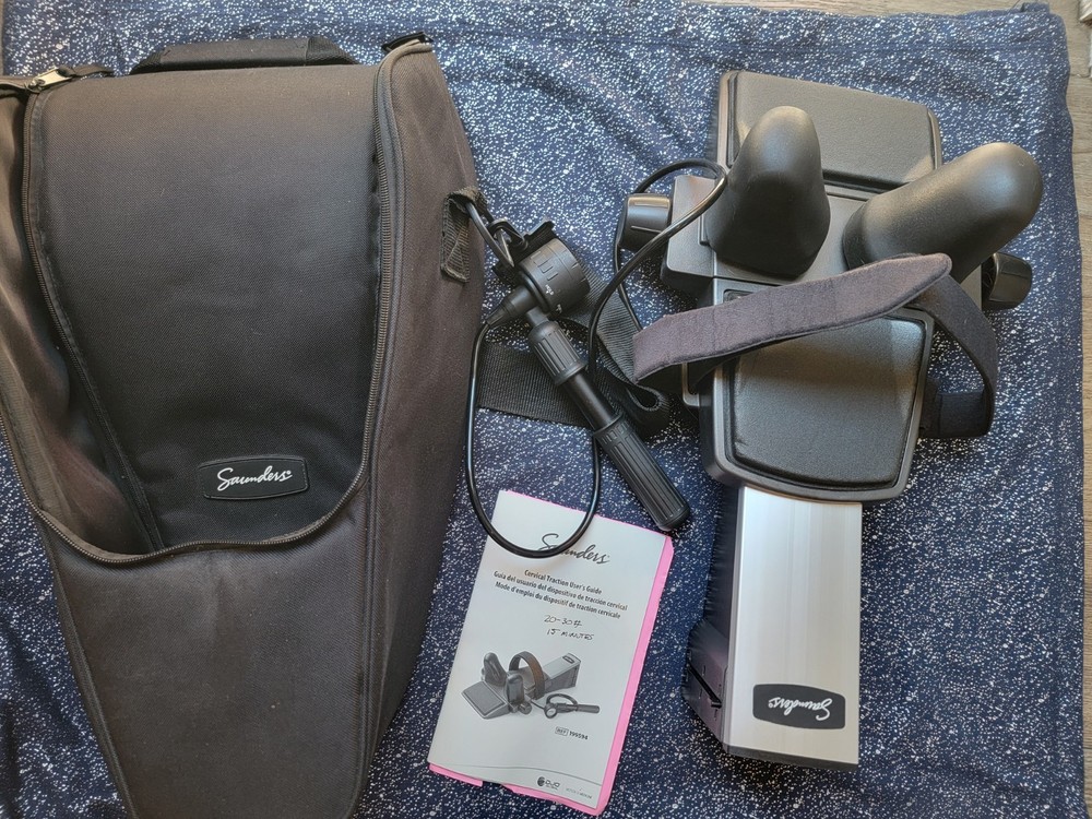 Saunder Cervical Traction Device with Carrying Bag And Instructions Neck 199594