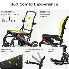 Lightweight 32Lb Foldable Electric Wheelchair Intelligent All Terrain Scooter US
