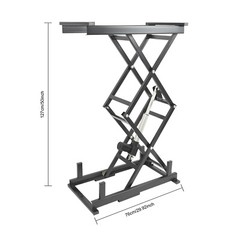 29.9*16.5*10.4in Black Iron Lift Table For Material Handling And Transportation