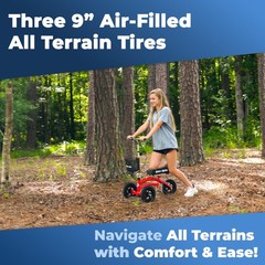 KneeRover® Jr All Terrain Knee Scooter Red – Refurbished
