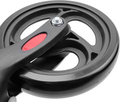 Wealrti 2 Pcs 8 Inch Black Front Wheels Replacement with Front Fork Drive Solid