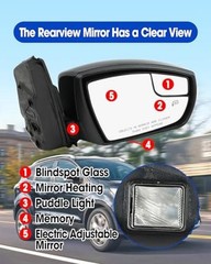 Ford Escape Passenger Right Side Heated Mirror 12 Pins